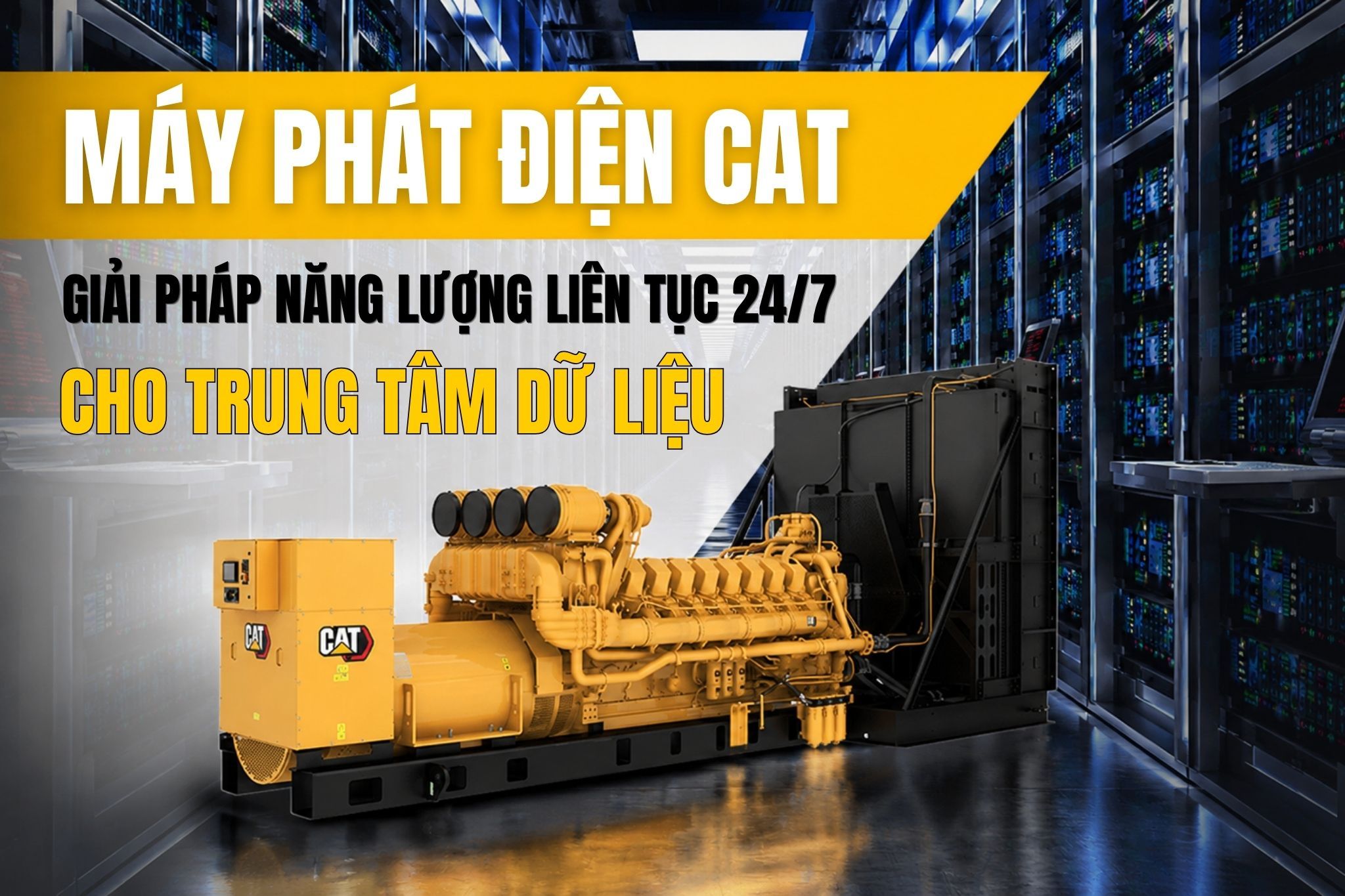 MÁY PHÁT ĐIỆN CÔNG NGHIỆP CHO TRUNG TÂM DỮ LIỆU: GIẢI PHÁP ĐẢM BẢO HOẠT ĐỘNG LIÊN TỤC 24/7 