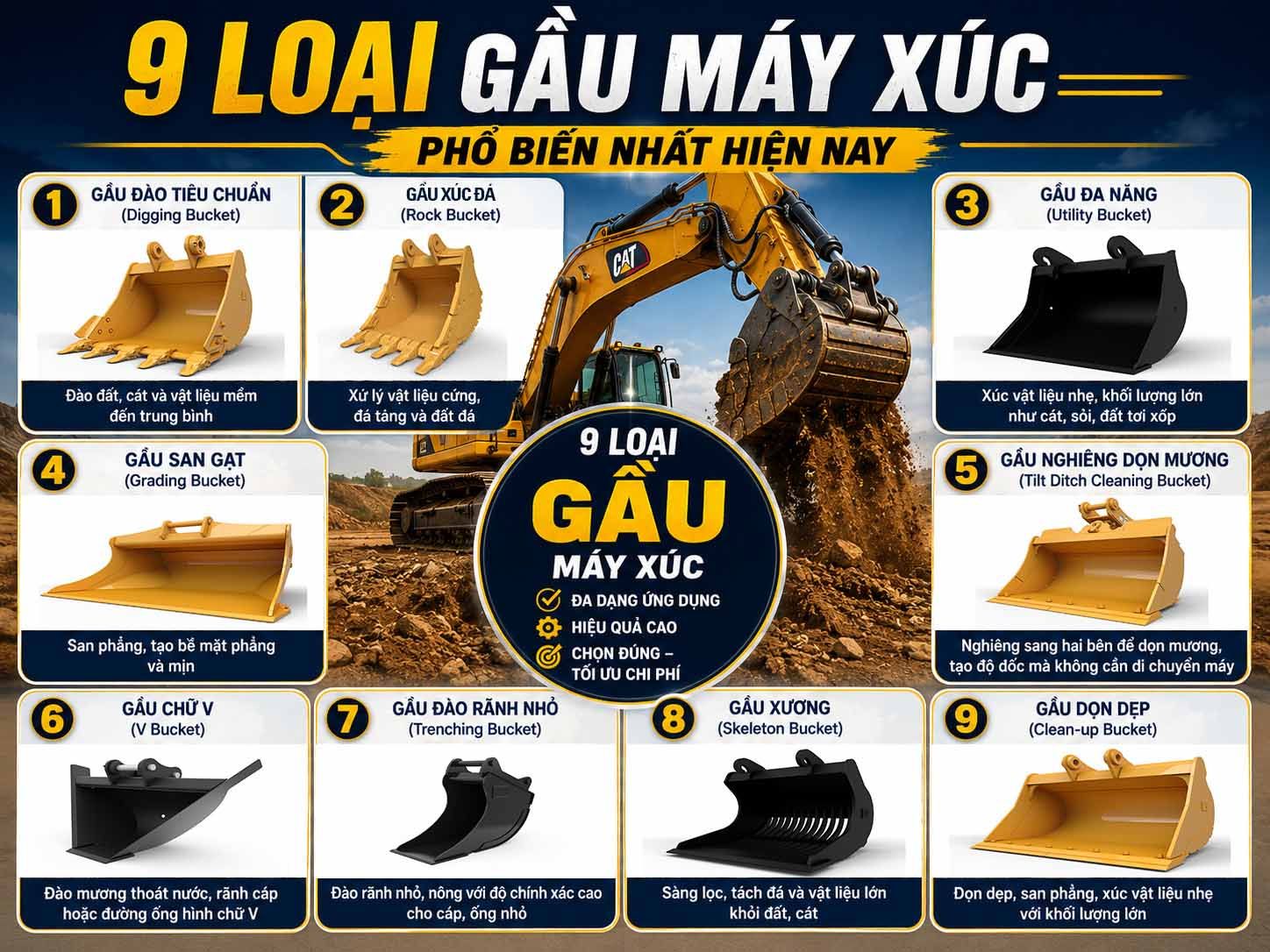 Excavator Bucket Types: Applications & Selection Guide
