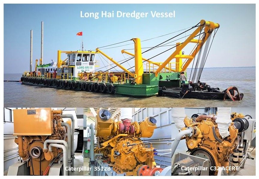 Cat 3512B & Cat C32 Acert – Trái tim của tàu hút bùn LONG HẢI 32